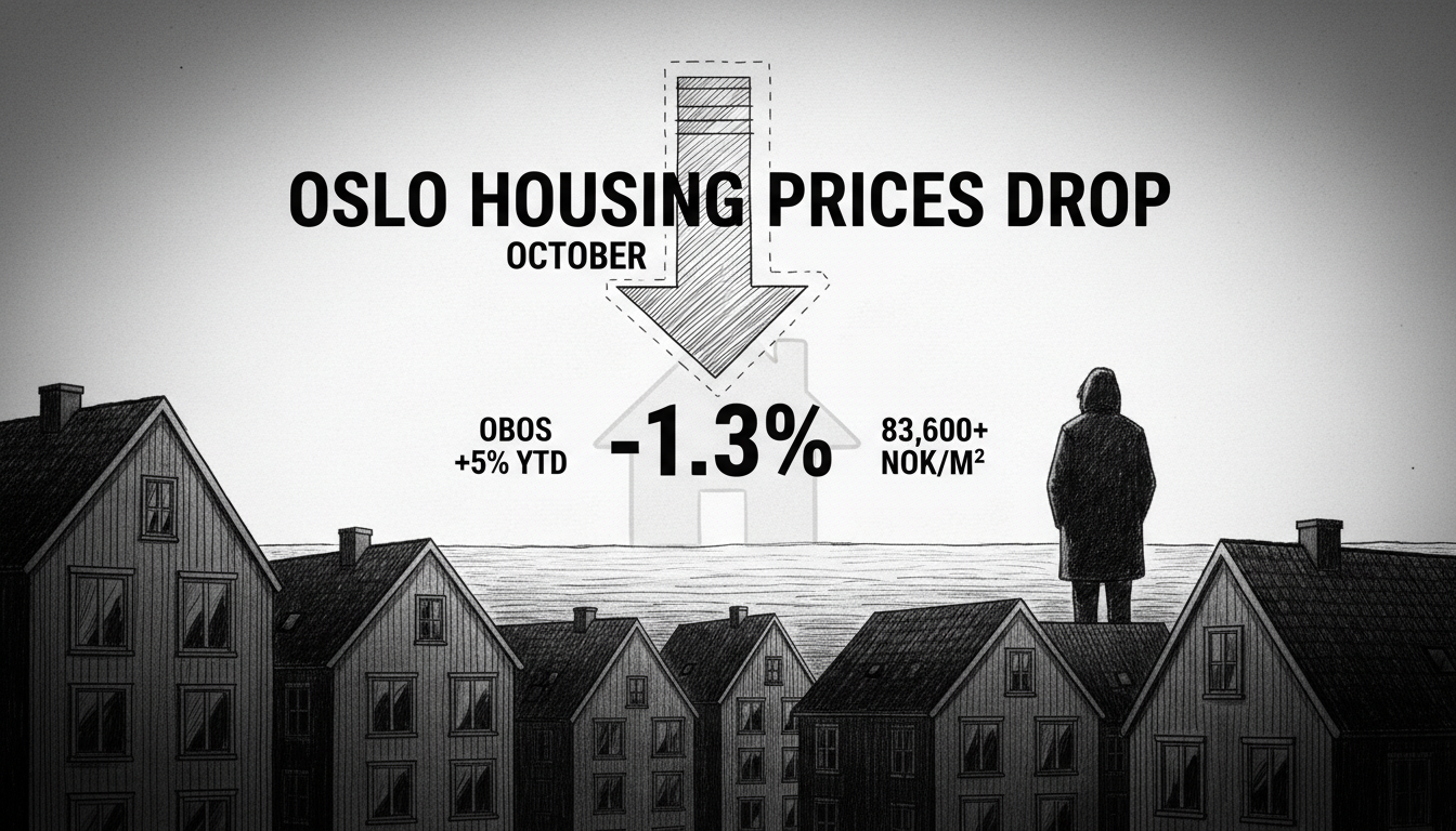 Oslo Housing Prices Drop in October