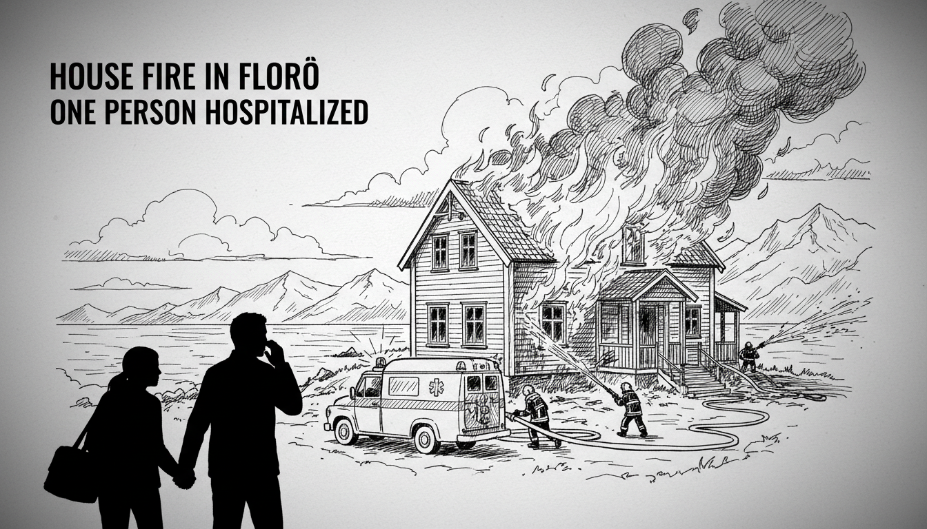 House Fire in Florø Sends One Person to Hospital