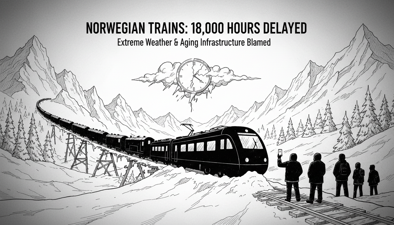Norwegian Trains Accumulate Over 18,000 Hours of Delays This Year