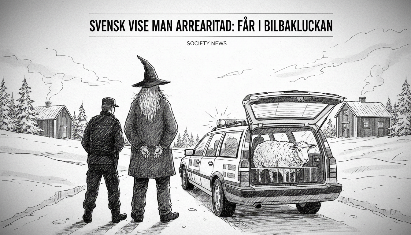 Sweden Wise Man Arrested: Sheep in Car Boot
