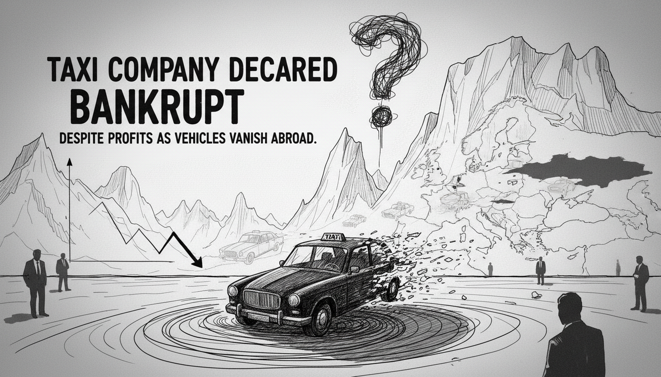 Taxi Company Declared Bankrupt Despite Profits as Vehicles Vanish Abroad