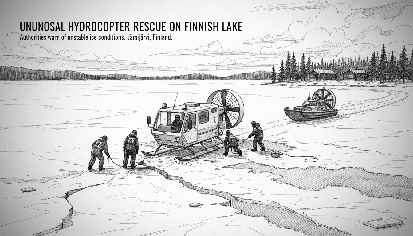 Unusual Hydrocopter Rescue Operation on Finnish Lake
