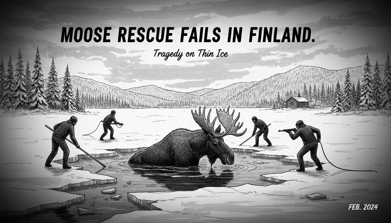 Moose Rescue Operation Fails in Southern Finland's Lake District
