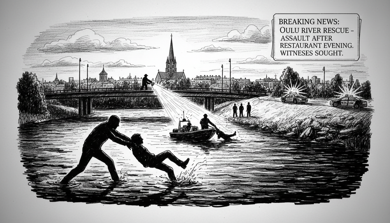 Restaurant Evening Ends in Assault and River Rescue in Oulu