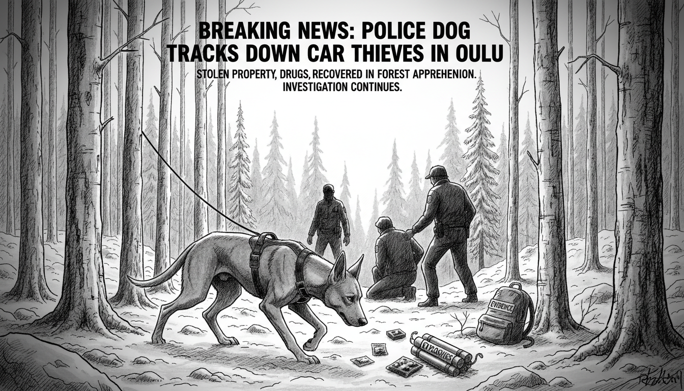 Police Dog Tracks Down Car Thieves in Oulu