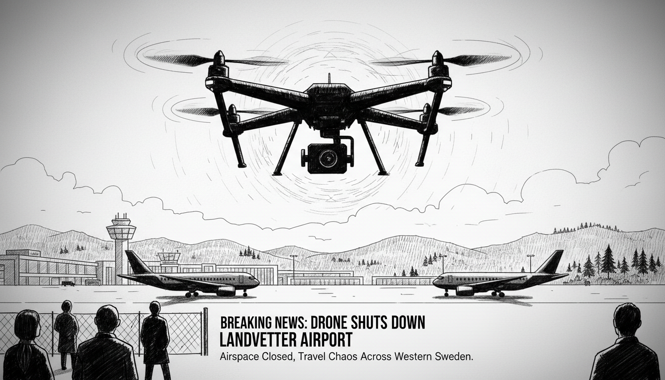 Drone Sighting Shuts Down Airspace at Gothenburg's Landvetter Airport