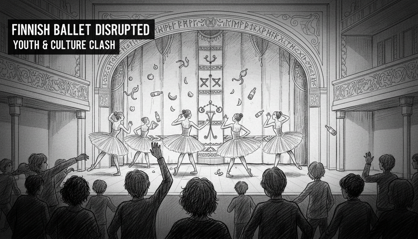 Finnish Ballet Performance Disrupted by Students Throwing Objects