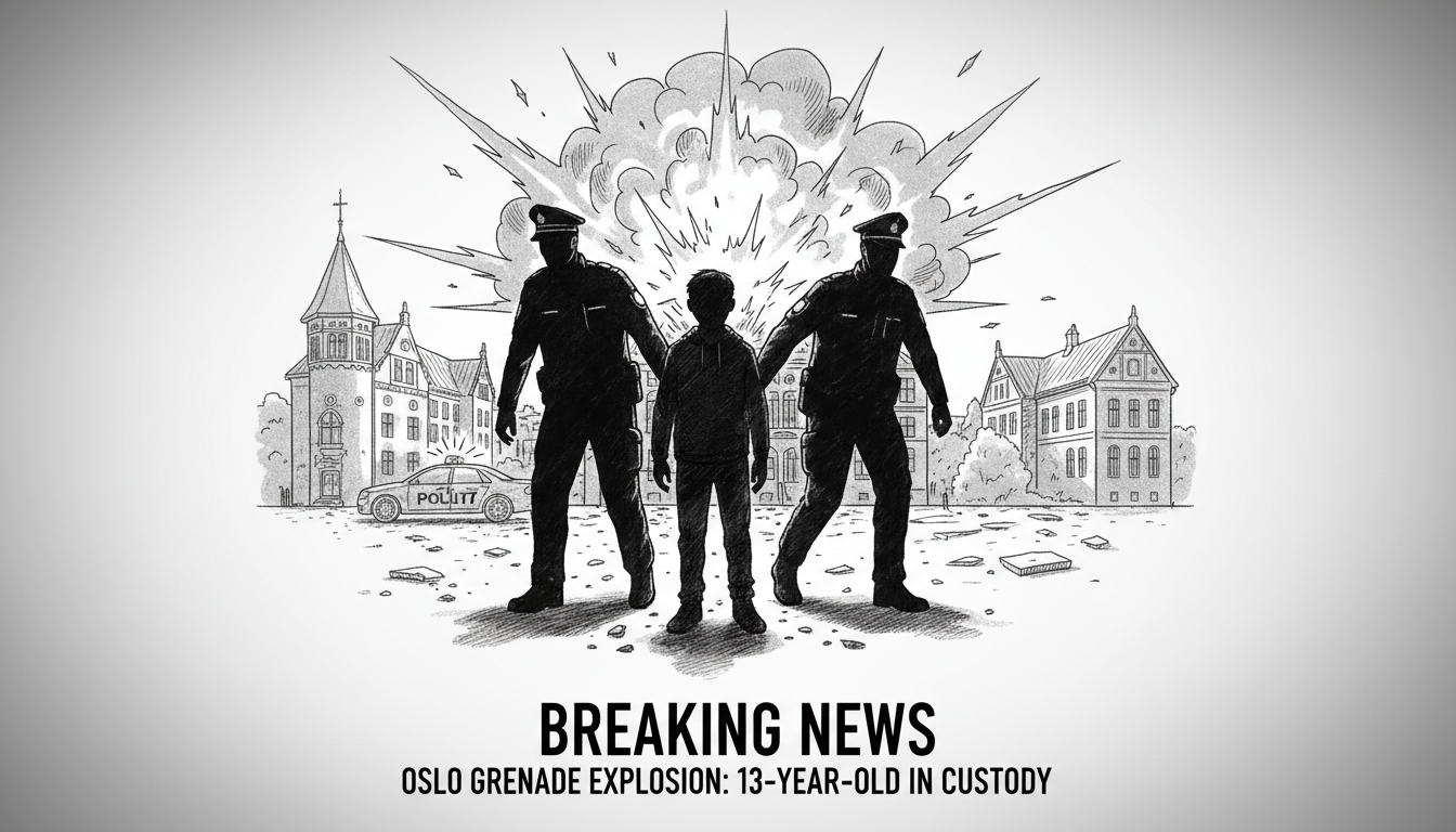 13-year-old taken into custody after Oslo grenade explosion