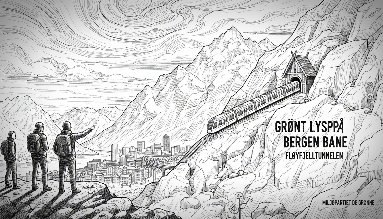 Norwegian Green Party Demands Extended Mountain Tunnel for Bergen Light Rail