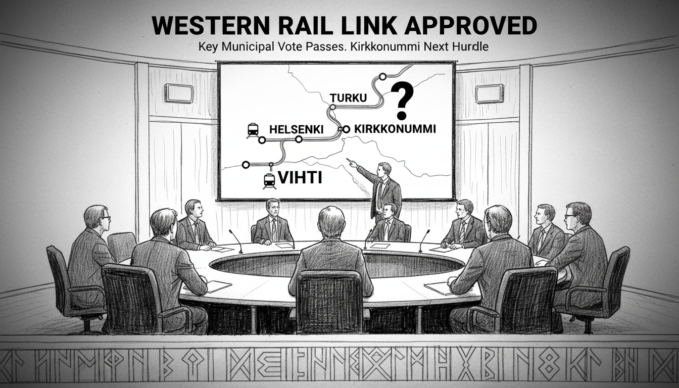 Vihti Approves Western Rail Link as Key Municipal Vote Passes