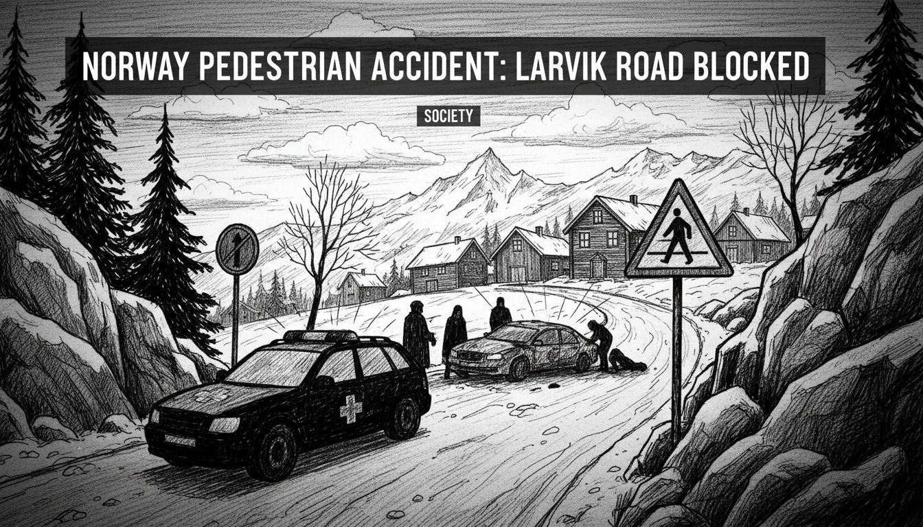 Norway Pedestrian Accident: Larvik Road Blocked