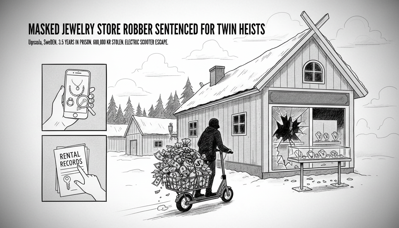 Masked Jewelry Store Robber Sentenced for Twin Heists