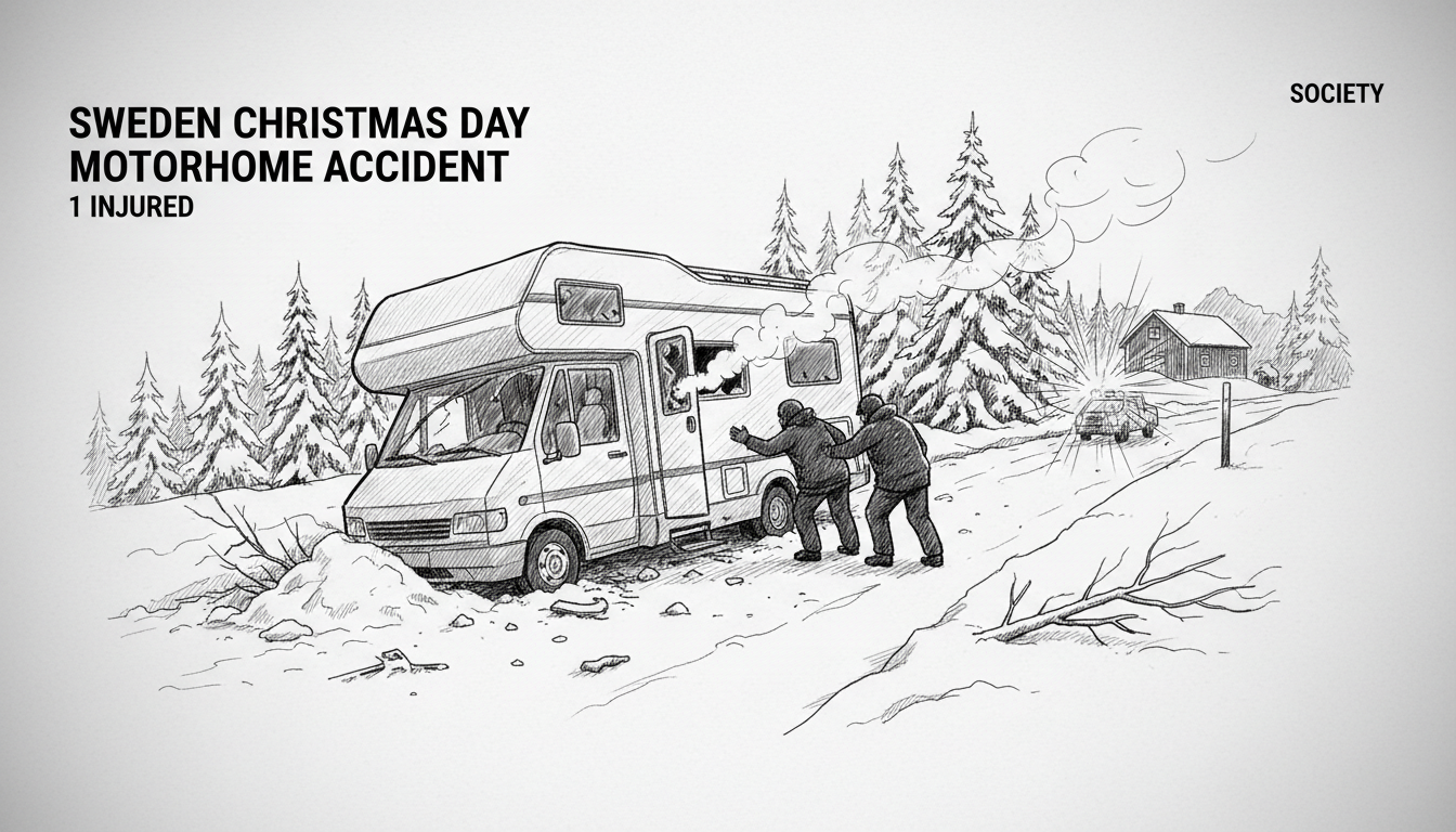 Sweden Christmas Day Motorhome Accident: 1 Injured