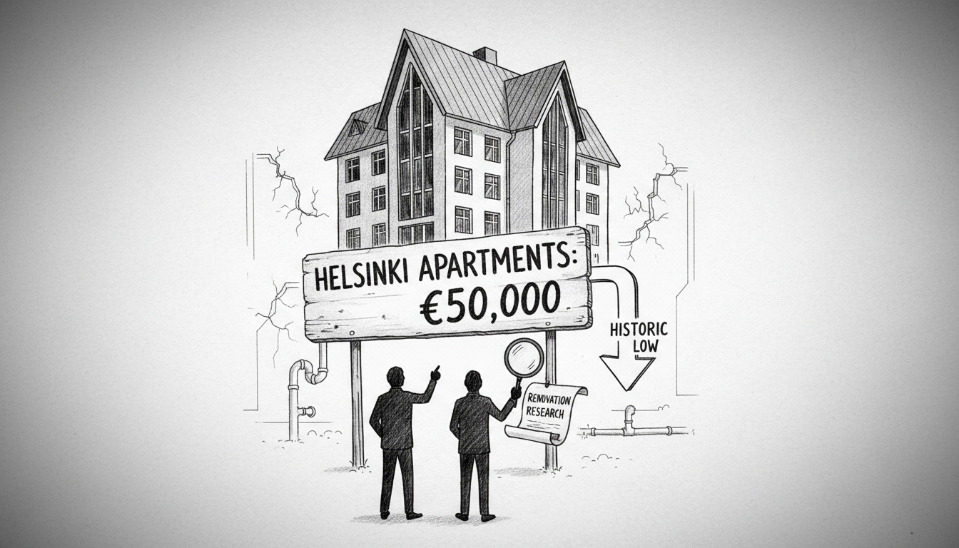 Family apartment prices hit historic lows in Helsinki region