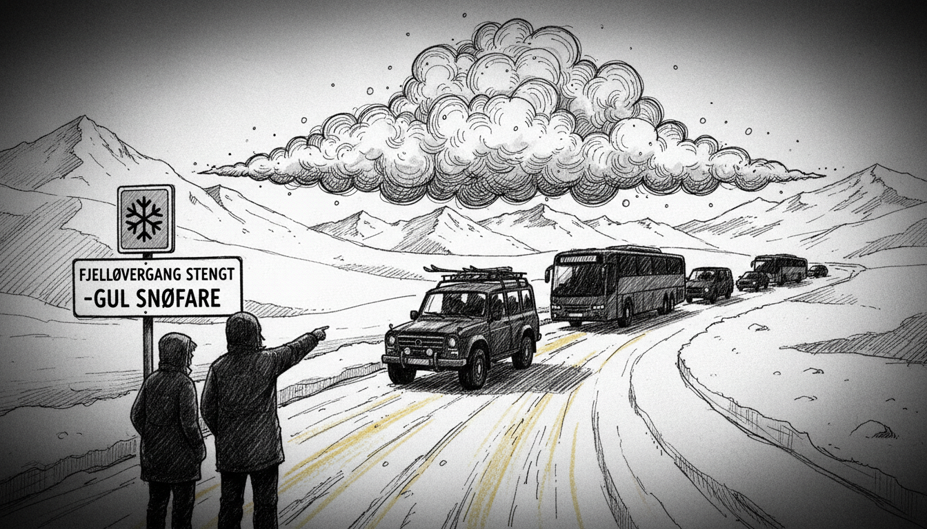 Norway's Yellow Snow Alert Halts Mountain Traffic