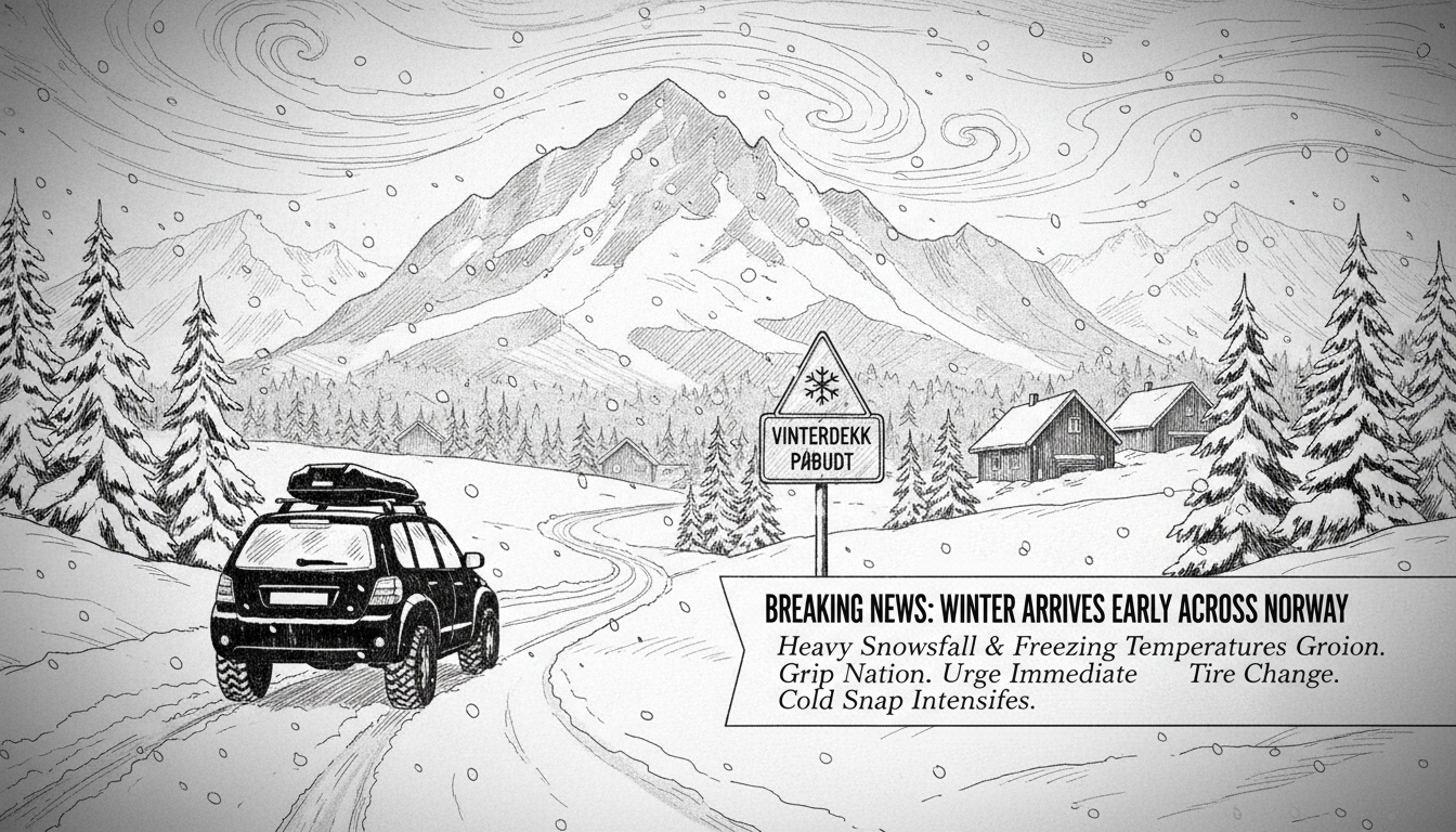 Winter Arrives Early Across Norway with Heavy Snow and Freezing Temperatures