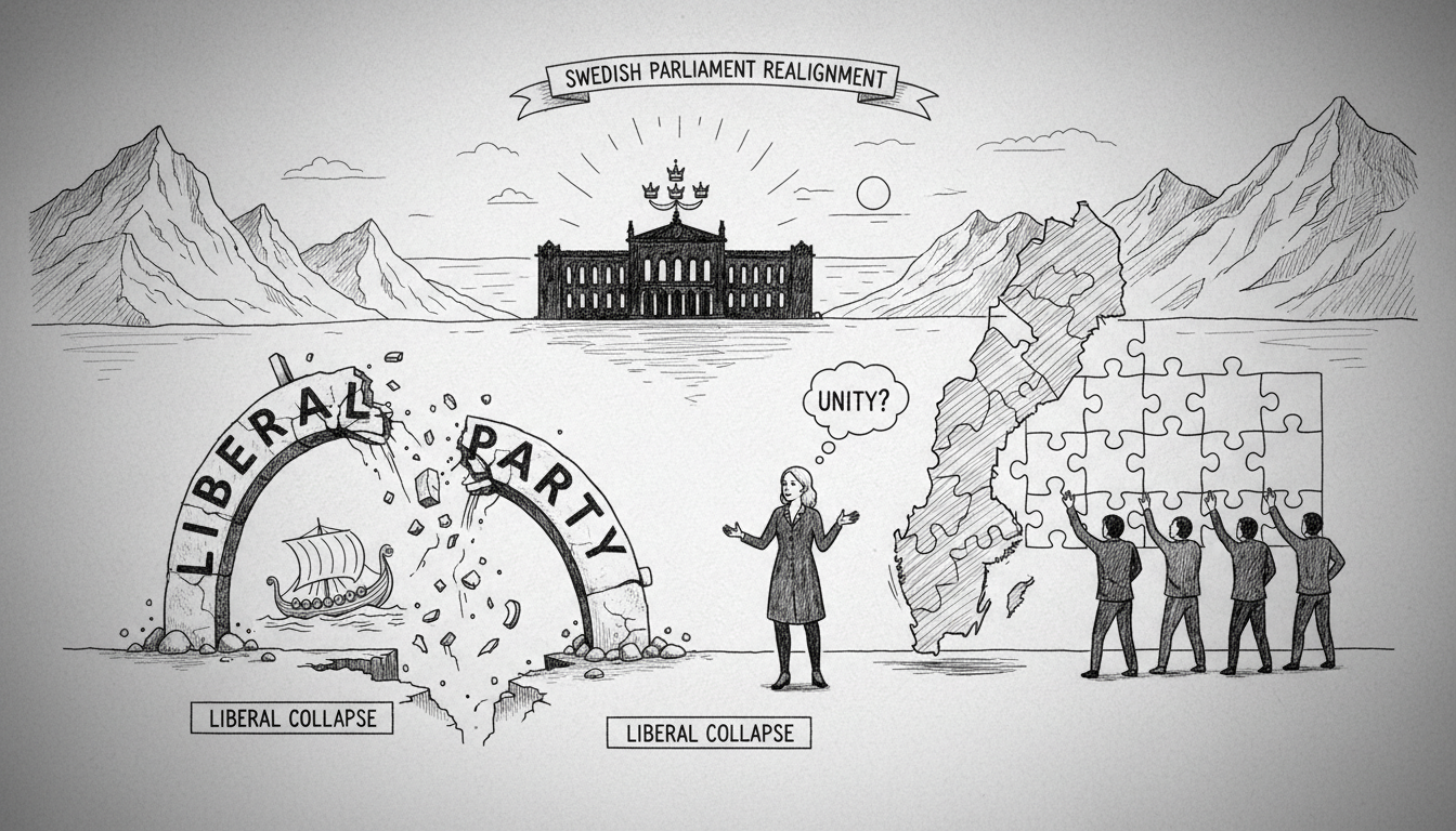 Swedish Parliament Faces Major Realignment as Liberal Party Support Collapses