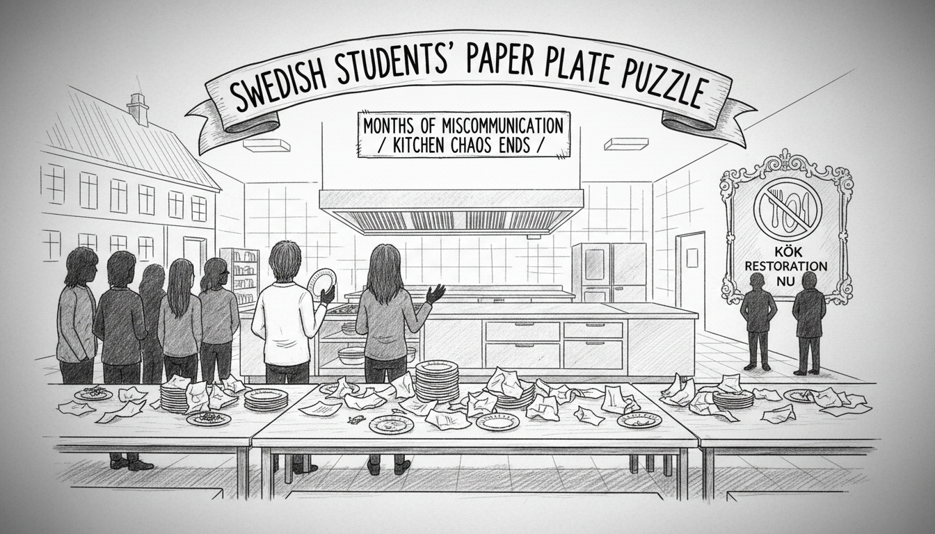 Students Ate from Paper Plates Unnecessarily Due to Misunderstanding