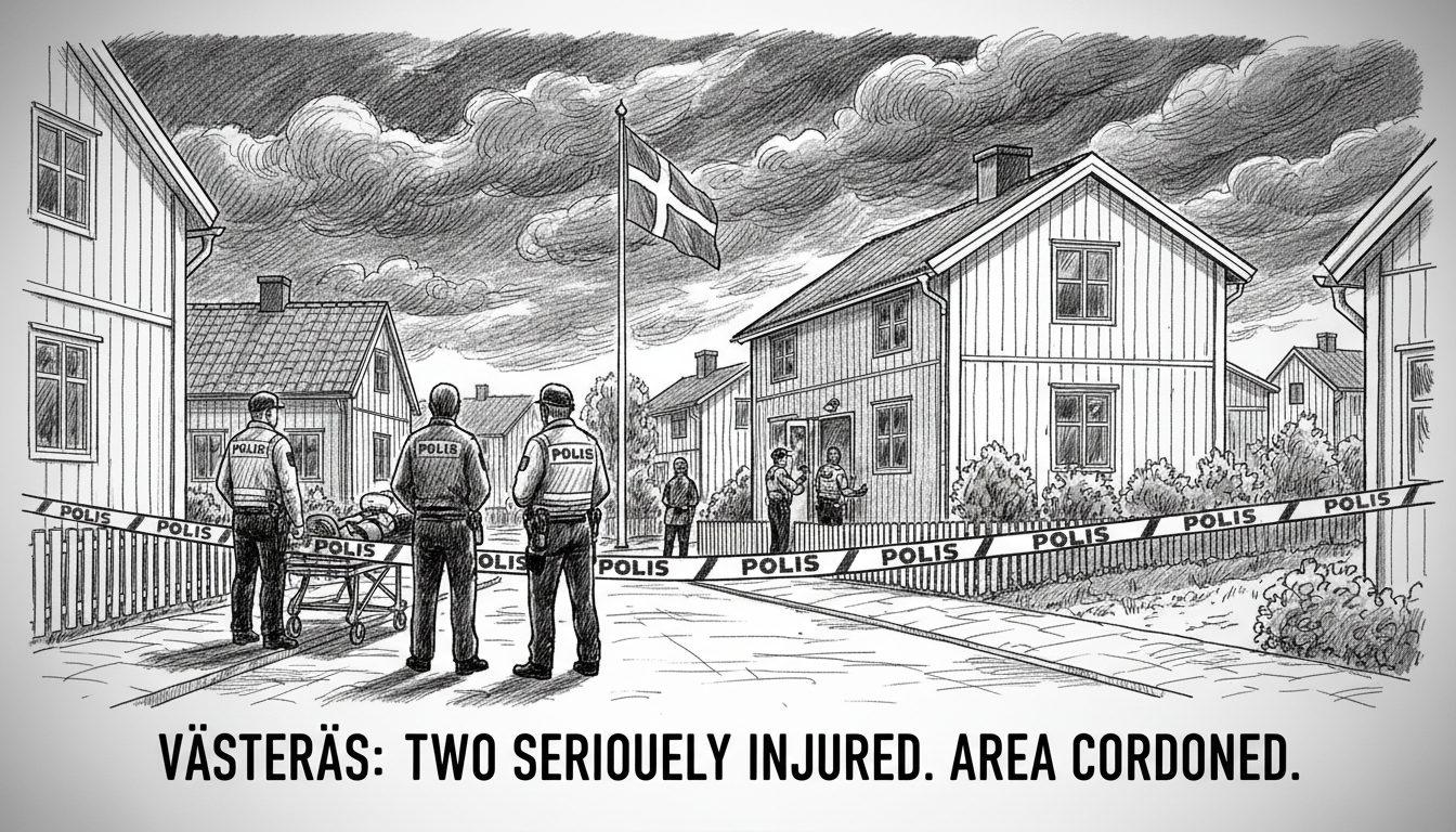 Two People Seriously Injured in Västerås Residential Area