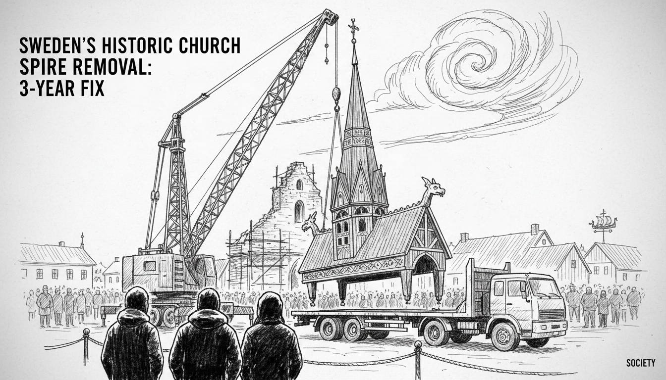 Sweden's Historic Church Spire Removal: 3-Year Fix