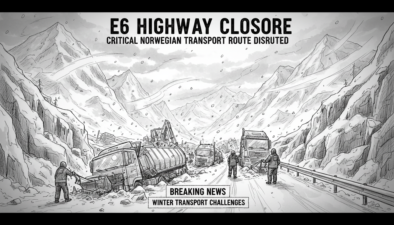 E6 Highway Closure Disrupts Critical Norwegian Transport Route