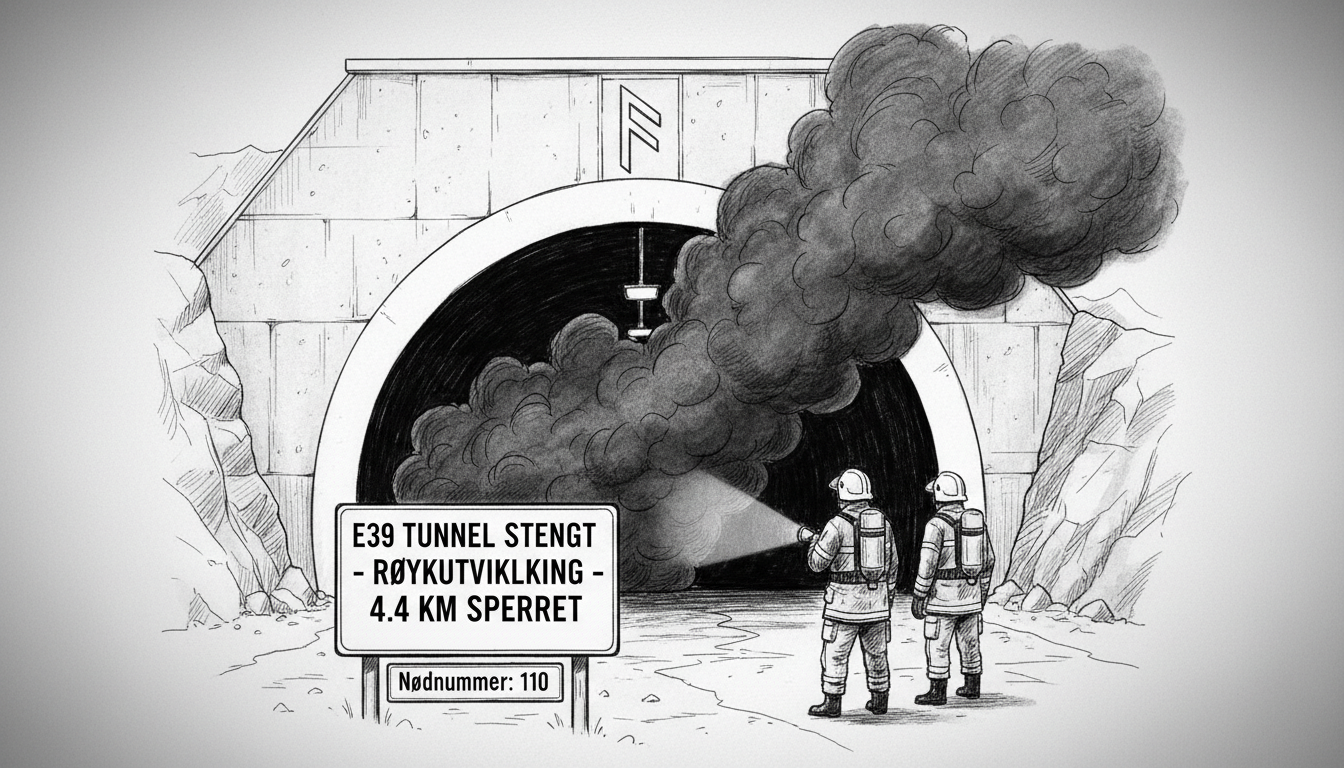 Norway E39 Tunnel Smoke Incident: 4.4km Closure
