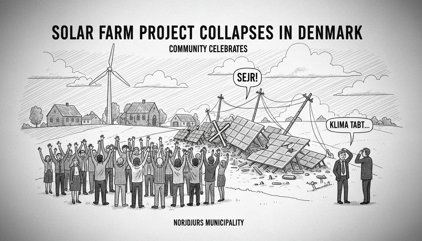 Community Celebrates as Major Solar Farm Project Collapses in Danish Municipality