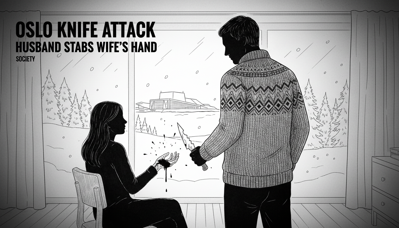 Oslo Knife Attack: Husband Stabs Wife's Hand