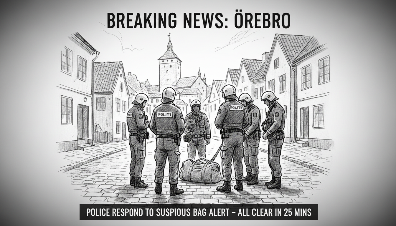 Police Respond to Suspicious Bag Alert in Örebro