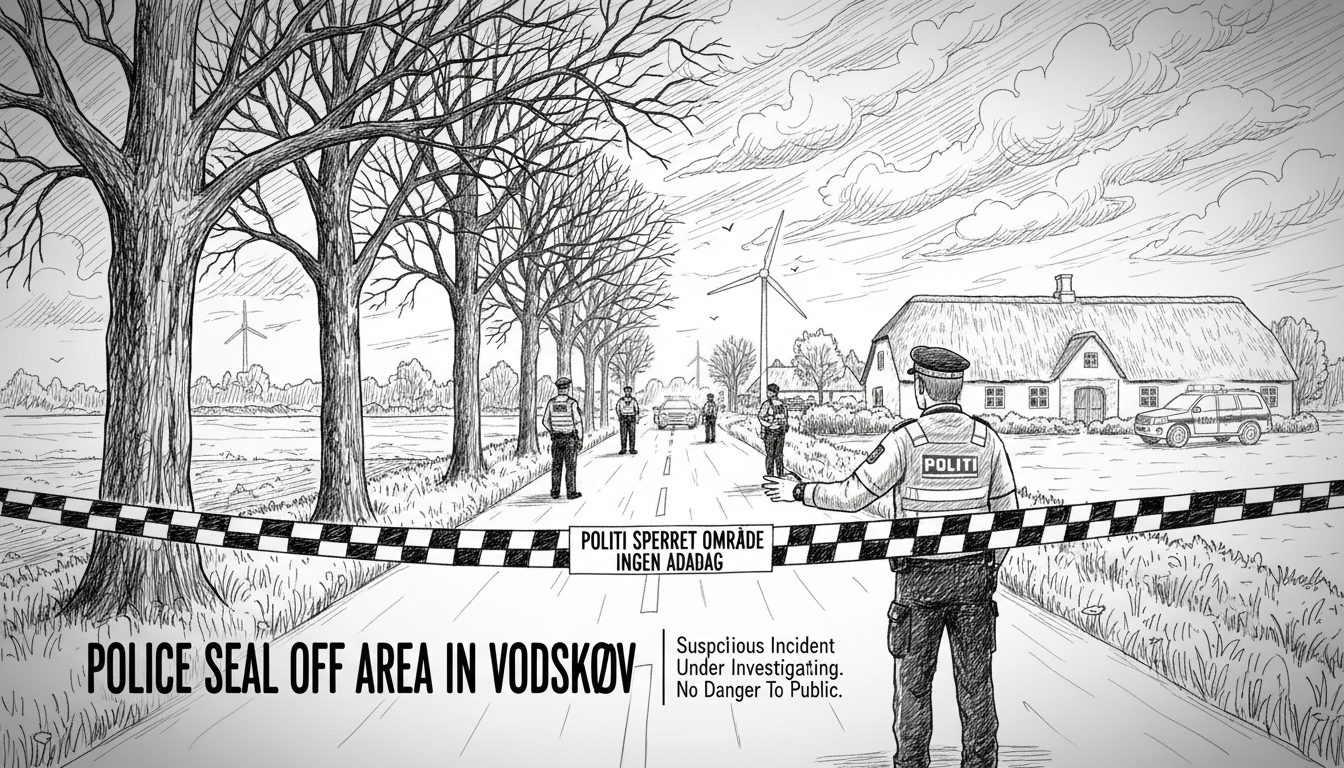 Police Seal Off Area in Vodskov Following Suspicious Incident