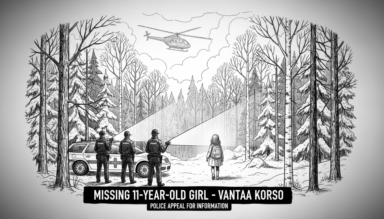 Police Search for Missing 11-Year-Old Girl in Vantaa District