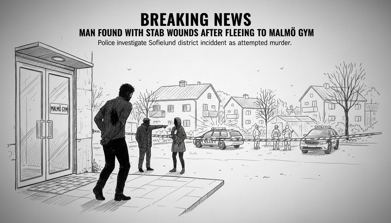 Man Found With Stab Wounds After Fleeing to Malmö Gym