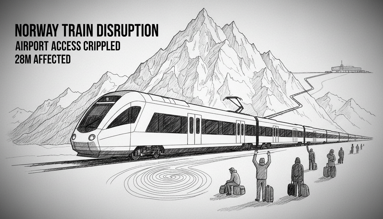 Norway Train Disruption Cripples Airport Access: 28M Affected