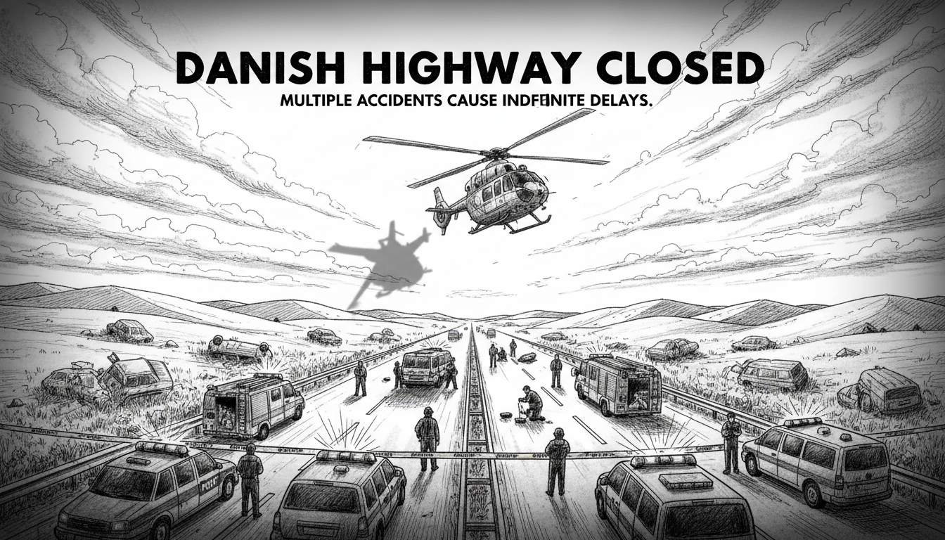 Major Danish Highway Closed After Serious Accidents