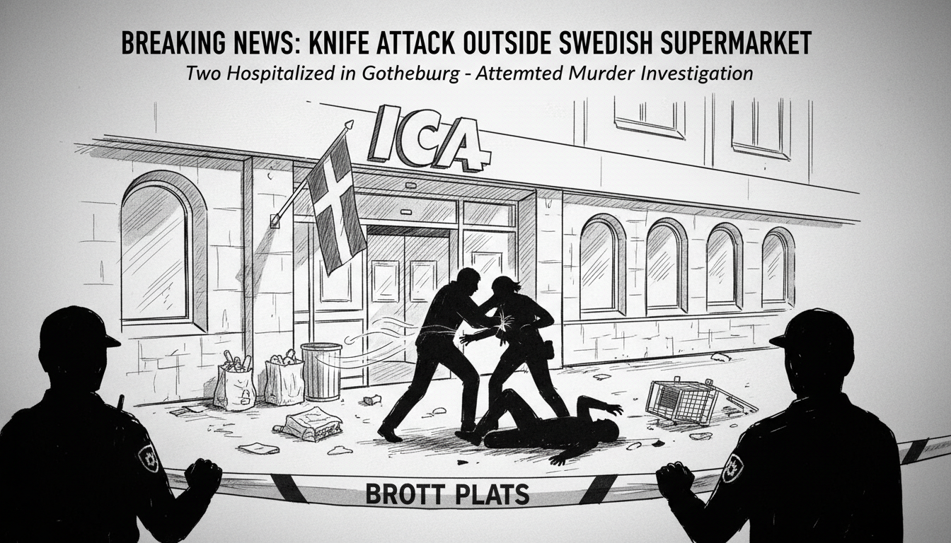 Knife Attack Outside Swedish Supermarket Leaves Two Hospitalized