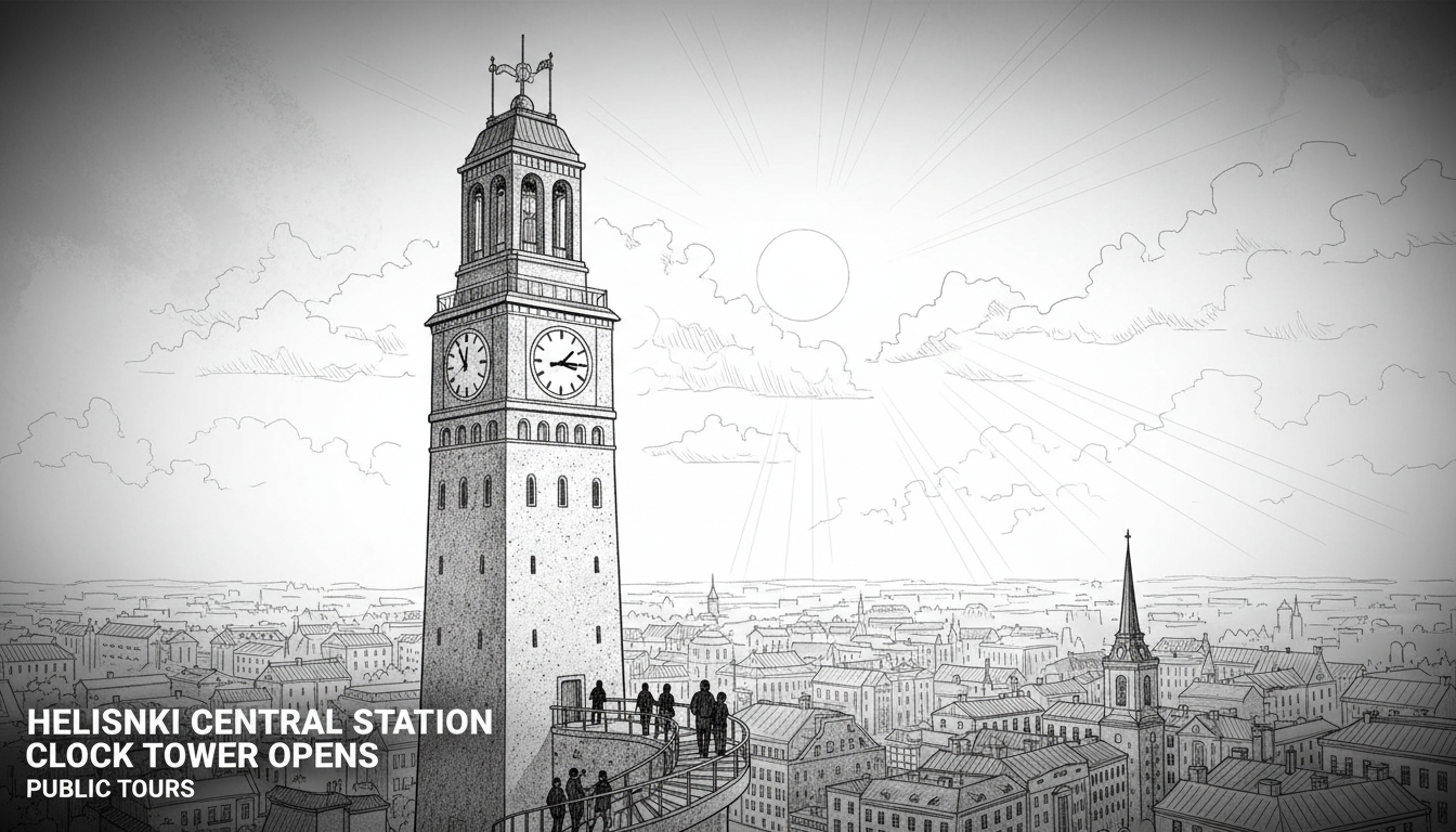 Helsinki Central Station Clock Tower Opens for Public Tours