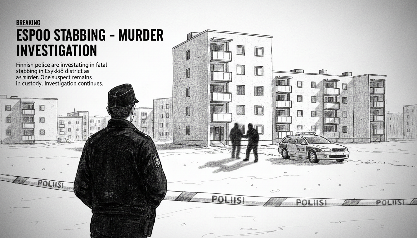 Police Investigate Espoo Stabbing as Murder Case