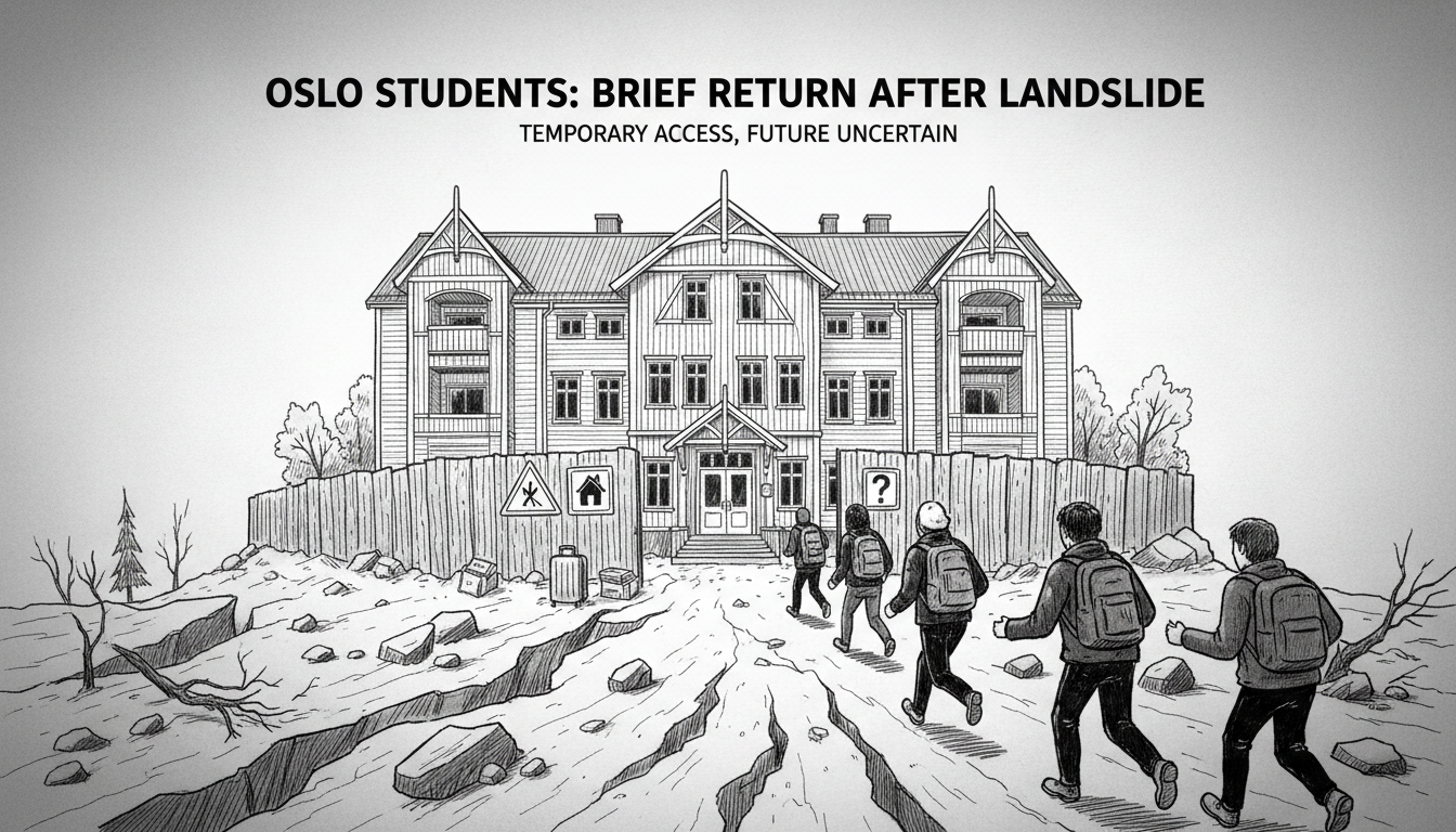 Evacuated Oslo Students Get Brief Access to Apartments After Landslide