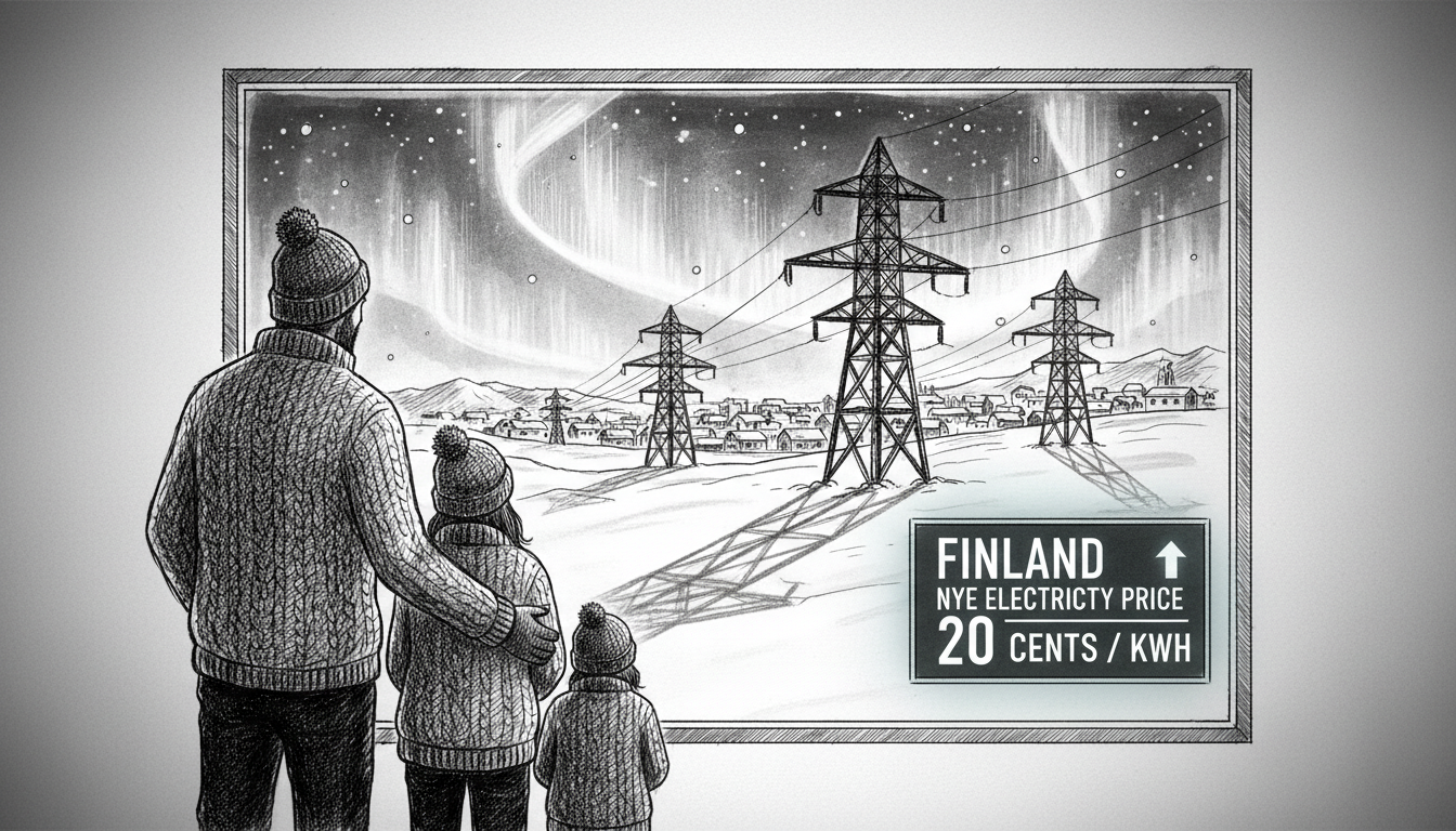 Finland's New Year's Eve Electricity Price Spikes to 20 Cents