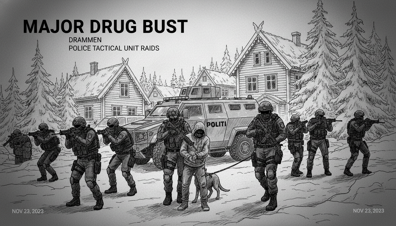 Major Drug Bust in Drammen Involves Police Tactical Unit