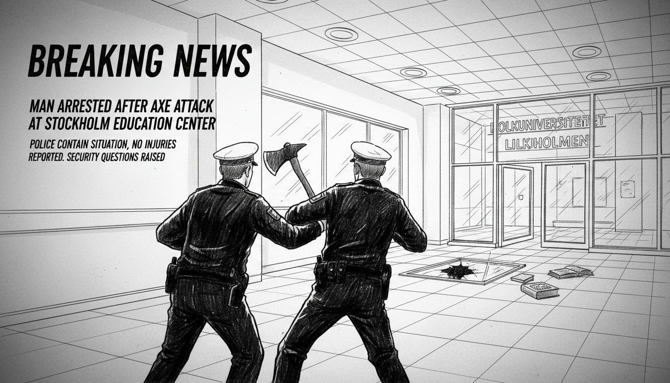 Man Arrested After Axe Attack Attempt at Stockholm Adult Education Center