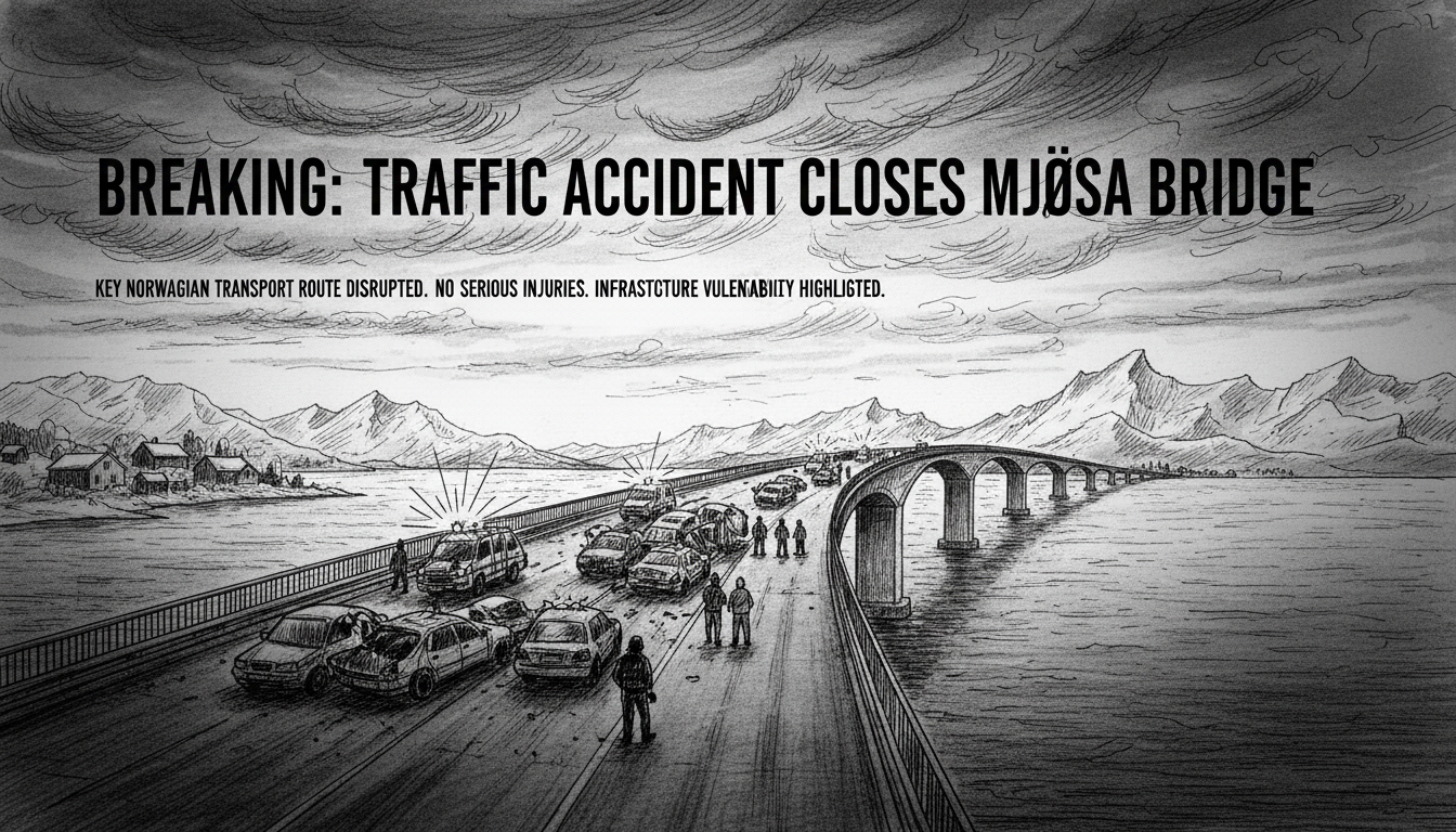 Traffic Accident on Mjøsa Bridge Disrupts Key Norwegian Transport Route