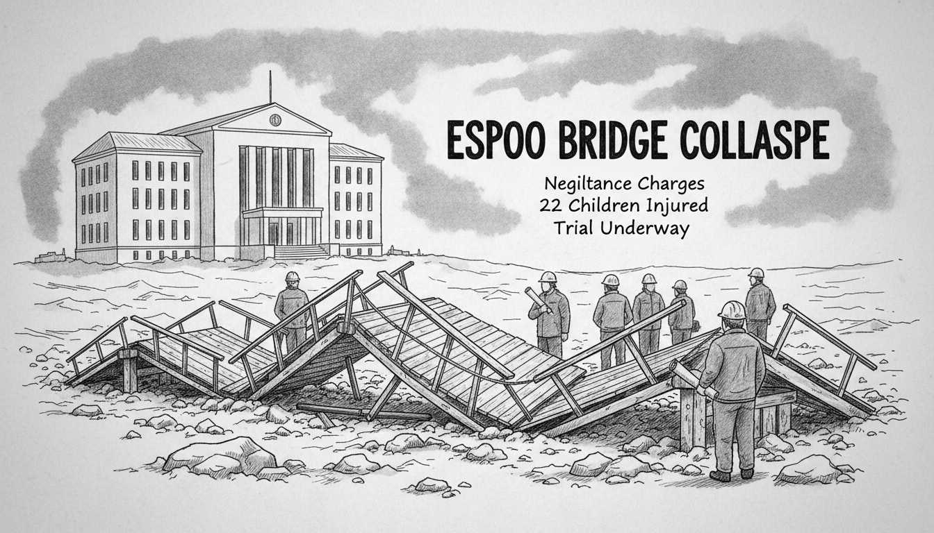 Temporary Bridge Collapse in Espoo Leads to Serious Charges Against Construction Workers
