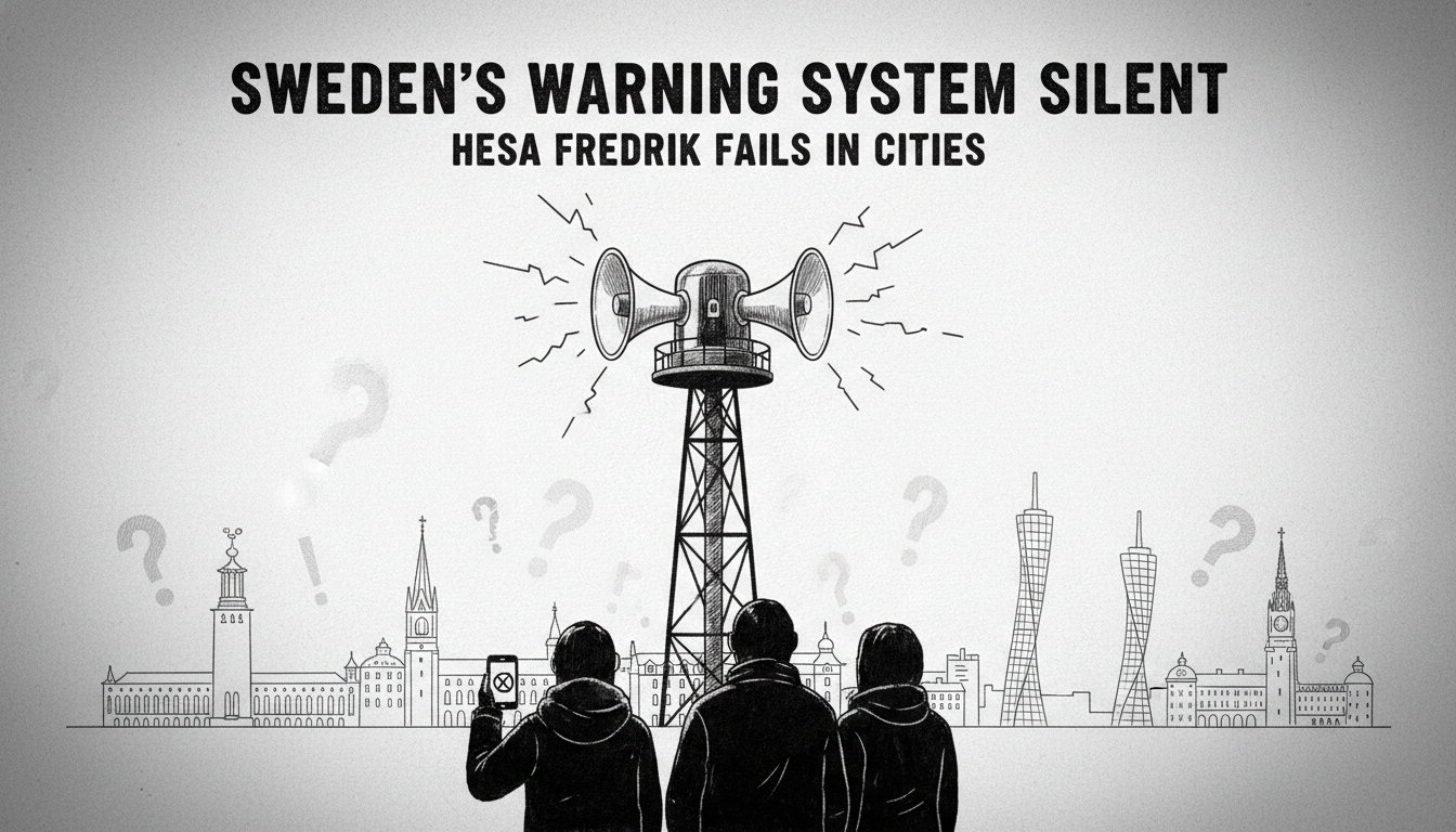Sweden's Warning System Hesa Fredrik Fails in Key Cities During Quarterly Test
