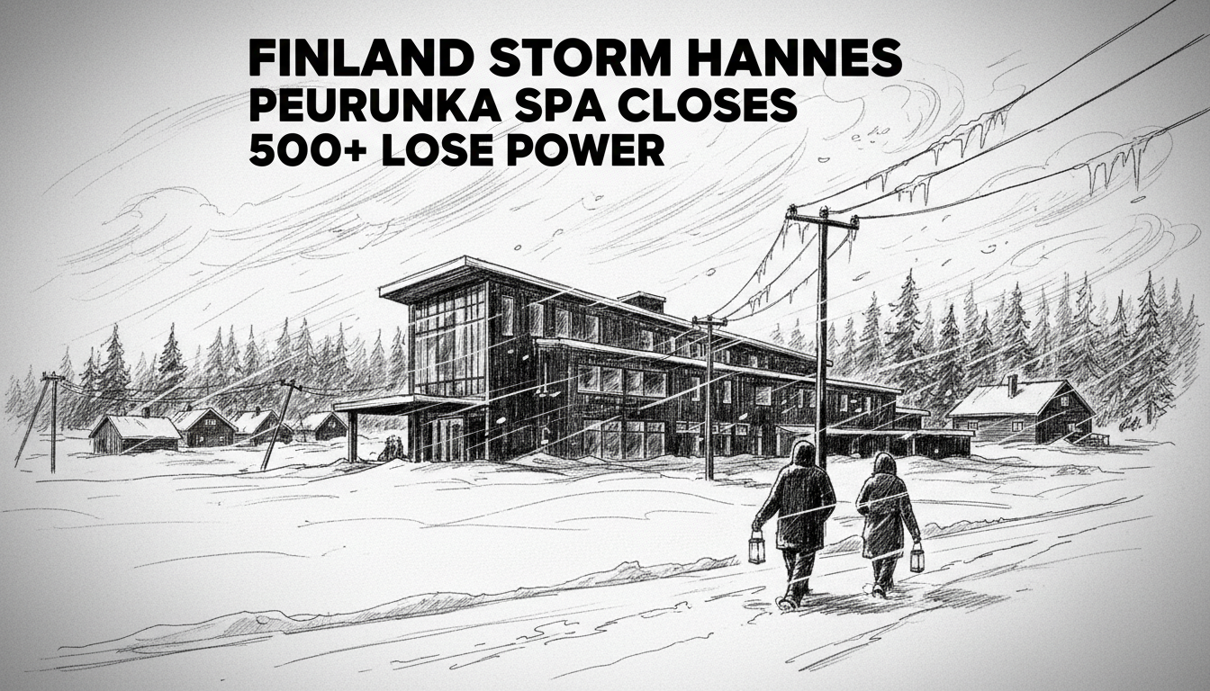 Finland Storm Hannes Closes Peurunka Spa: 500+ Lose Power