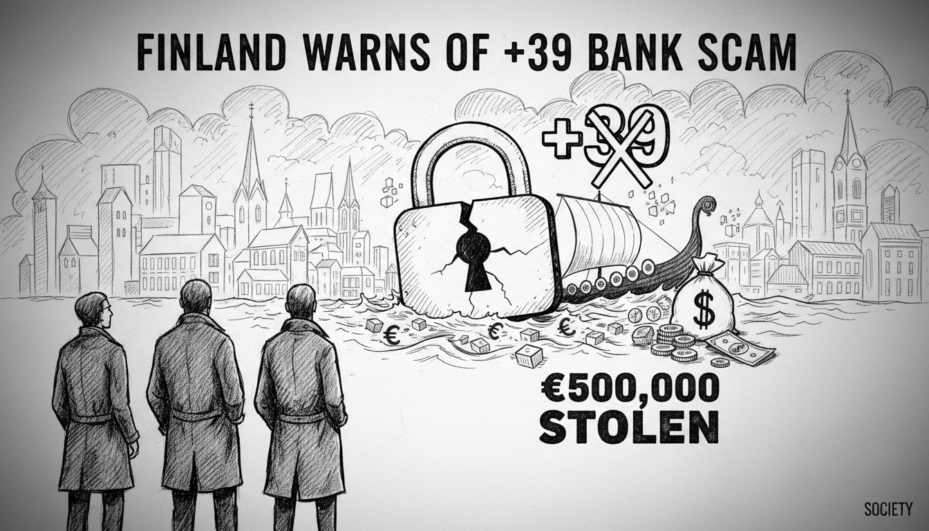 Finland Warns of +39 Bank Scam: €500,000 Stolen