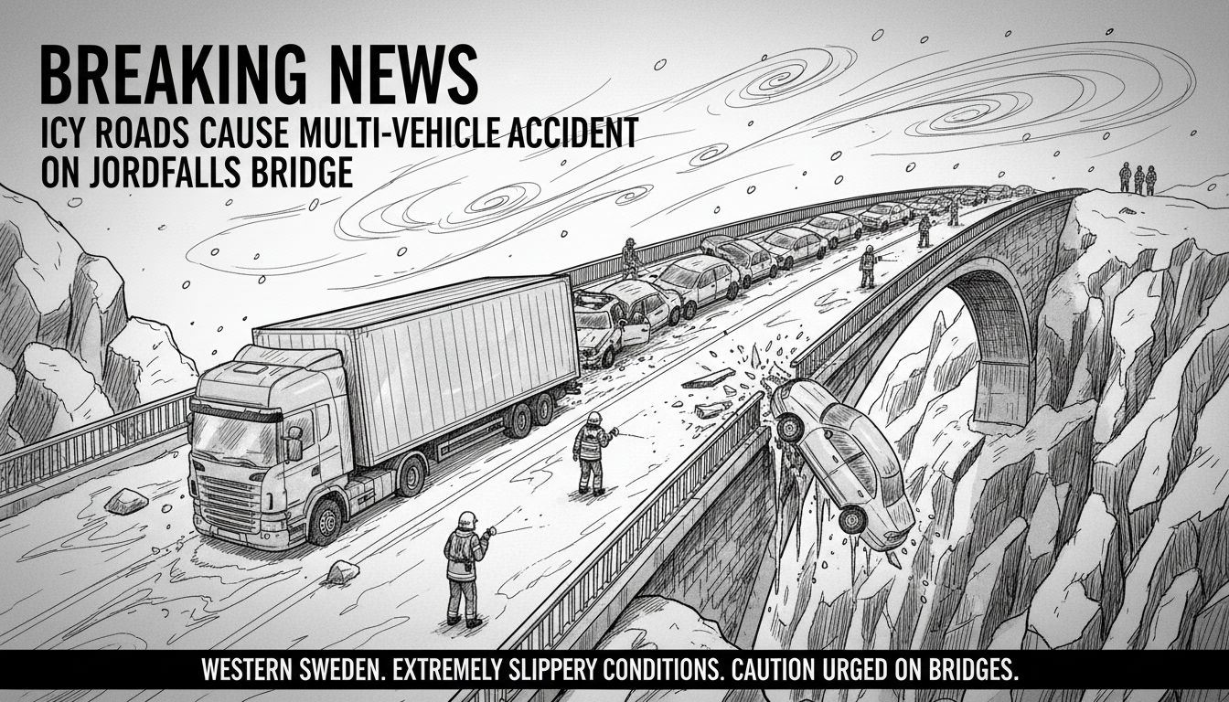 Icy Roads Cause Multi-Vehicle Accident on Jordfalls Bridge