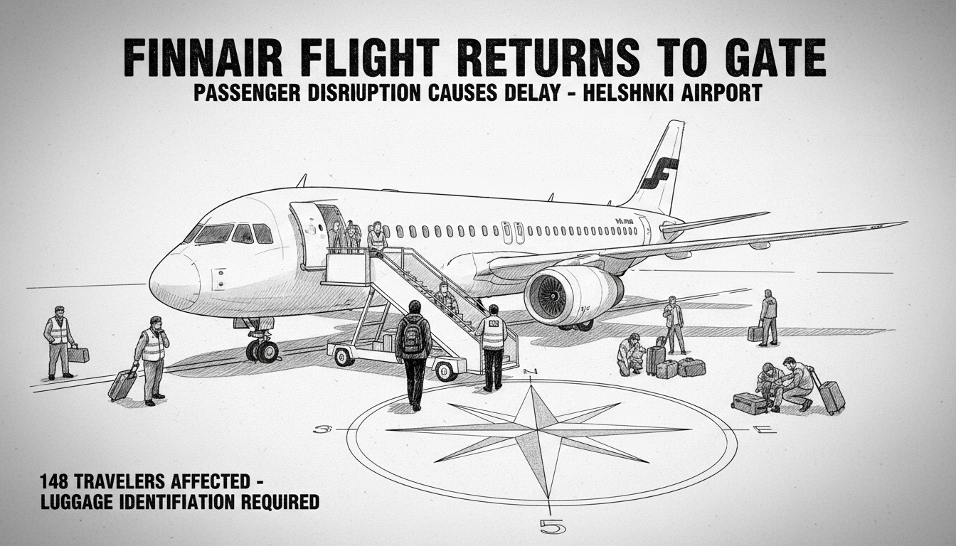 Finnair Flight Returns to Gate After Passenger Disruption at Helsinki Airport