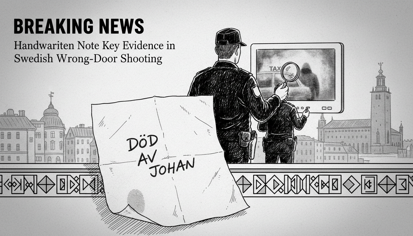 Handwritten Note Key Evidence in Swedish Wrong-Door Shooting