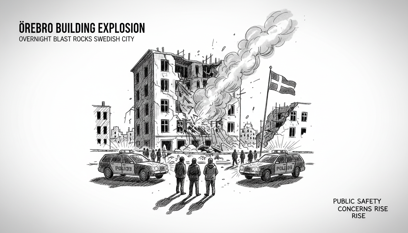 Explosion Rocks Örebro Building Overnight